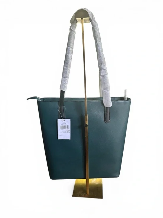 Kate Spade Colorblock Tote NWT Green Pink Leather Zip - Picture 15 of 16
